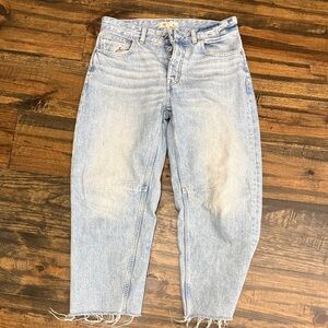 Madewell Light Blue Cropped barrel  Jeans 27P